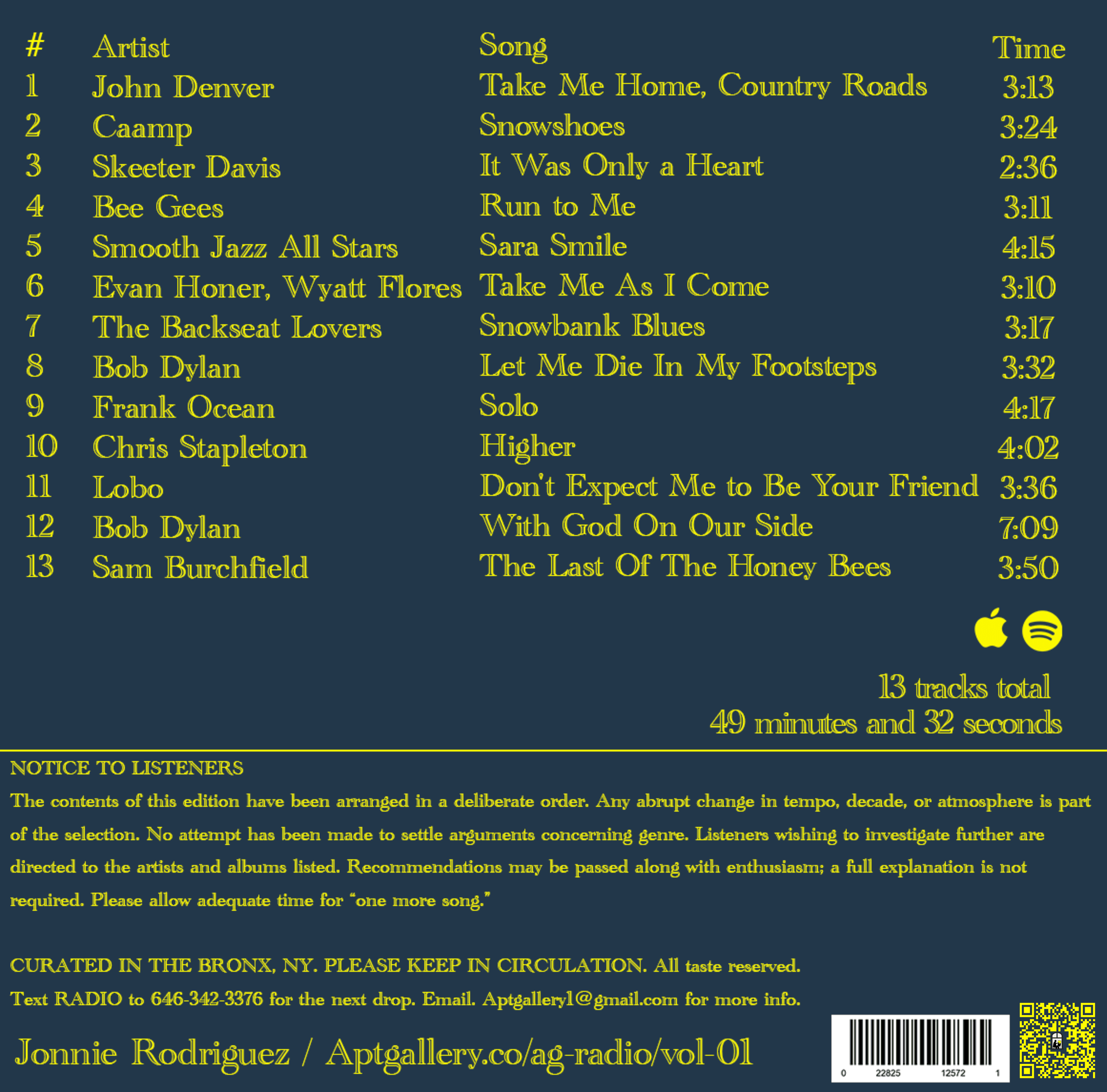 Volume 1 — back cover