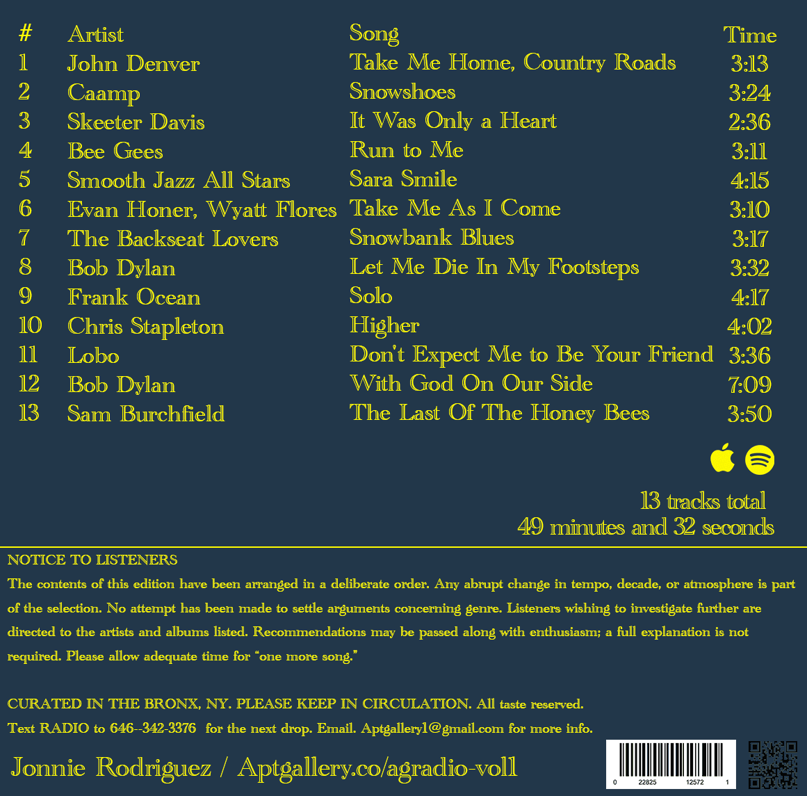 Volume 1 — back cover