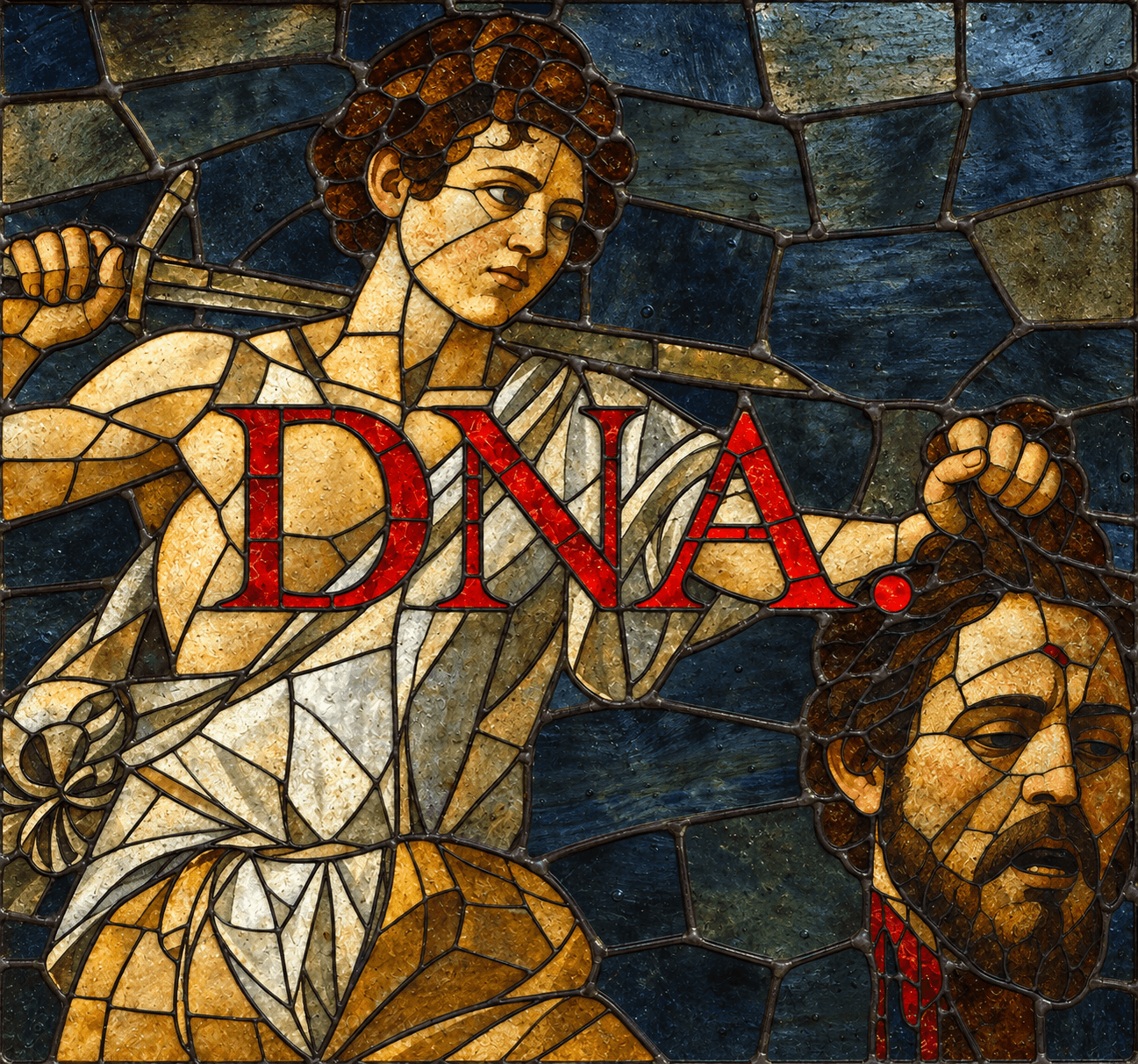 DNA. — stained-glass interpretation.