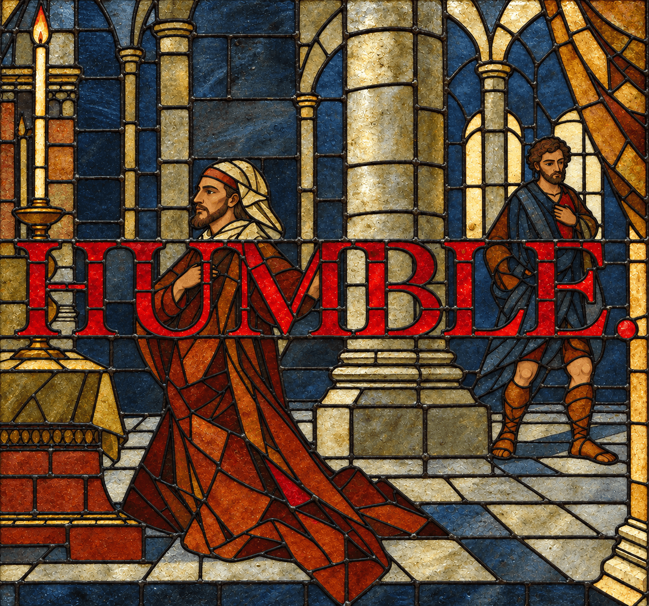 HUMBLE. — stained-glass interpretation.