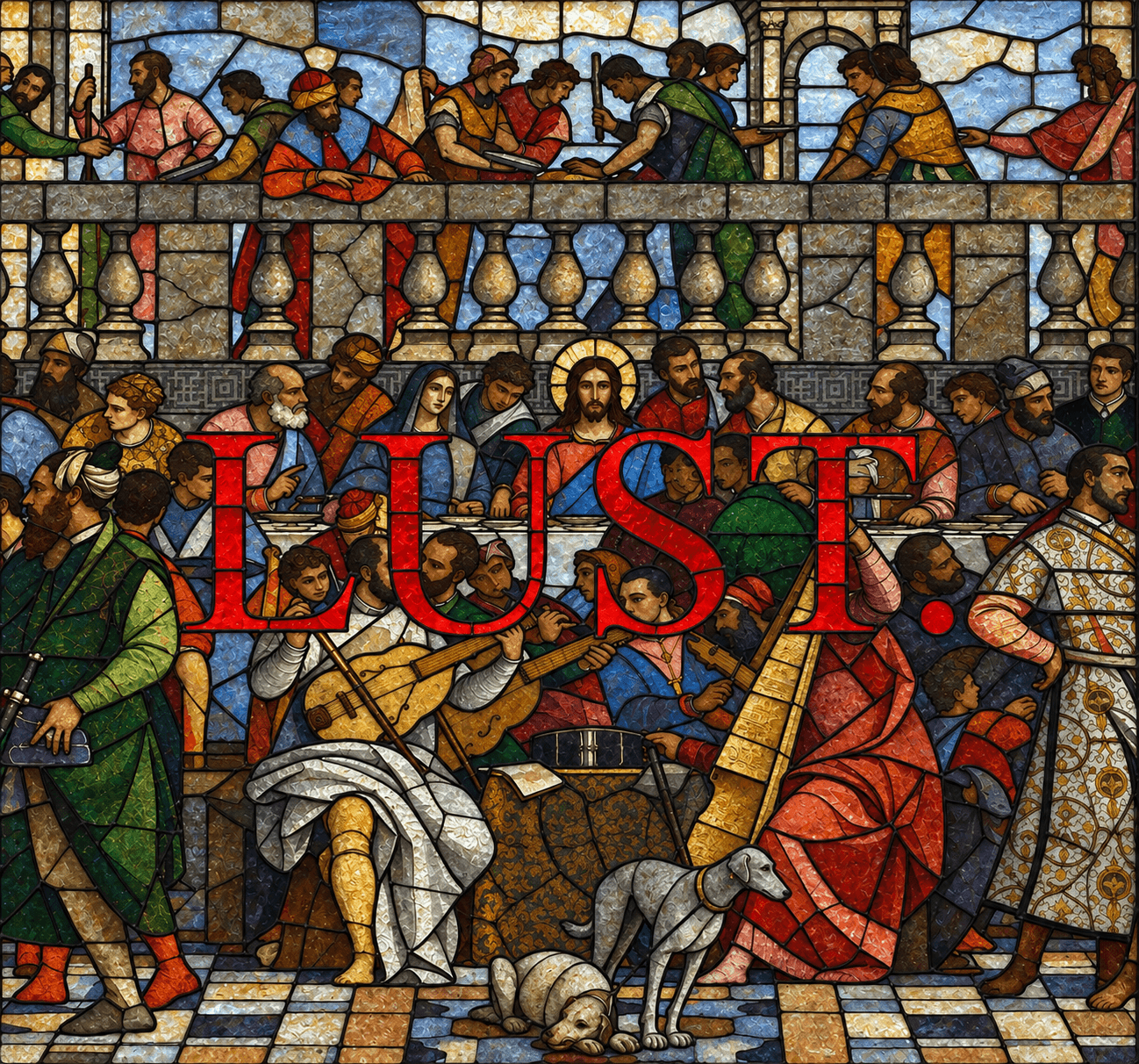 LUST. — stained-glass interpretation.